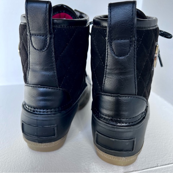 Liz Claiborne Winter/ Rain Boots Memory Foam LC Redonda Black Winter Boots Sz 6 - Picture 10 of 15